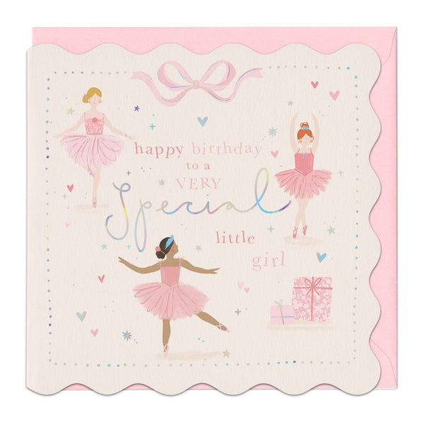 Greeting Card-G460 - Ballerina Birthday Card-Whistlefish