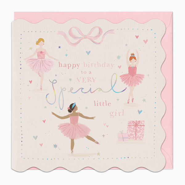 Greeting Card-G460 - Ballerina Birthday Card-Whistlefish