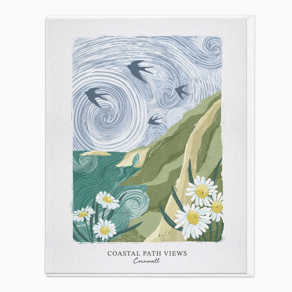 Greeting Card-G467 - Coastal Path Art Card-Whistlefish