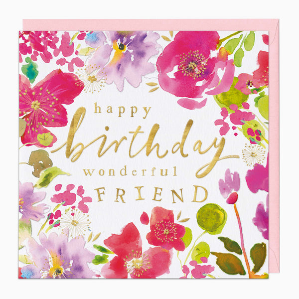 Greeting Card-G468 - Wonderful Friend Birthday Card-Whistlefish