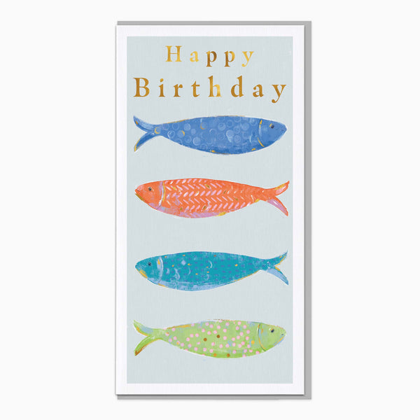 Greeting Card-G514 - Fishes Birthday Card-Whistlefish
