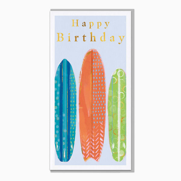 Greeting Card-G516 - Surfboards Birthday Card-Whistlefish