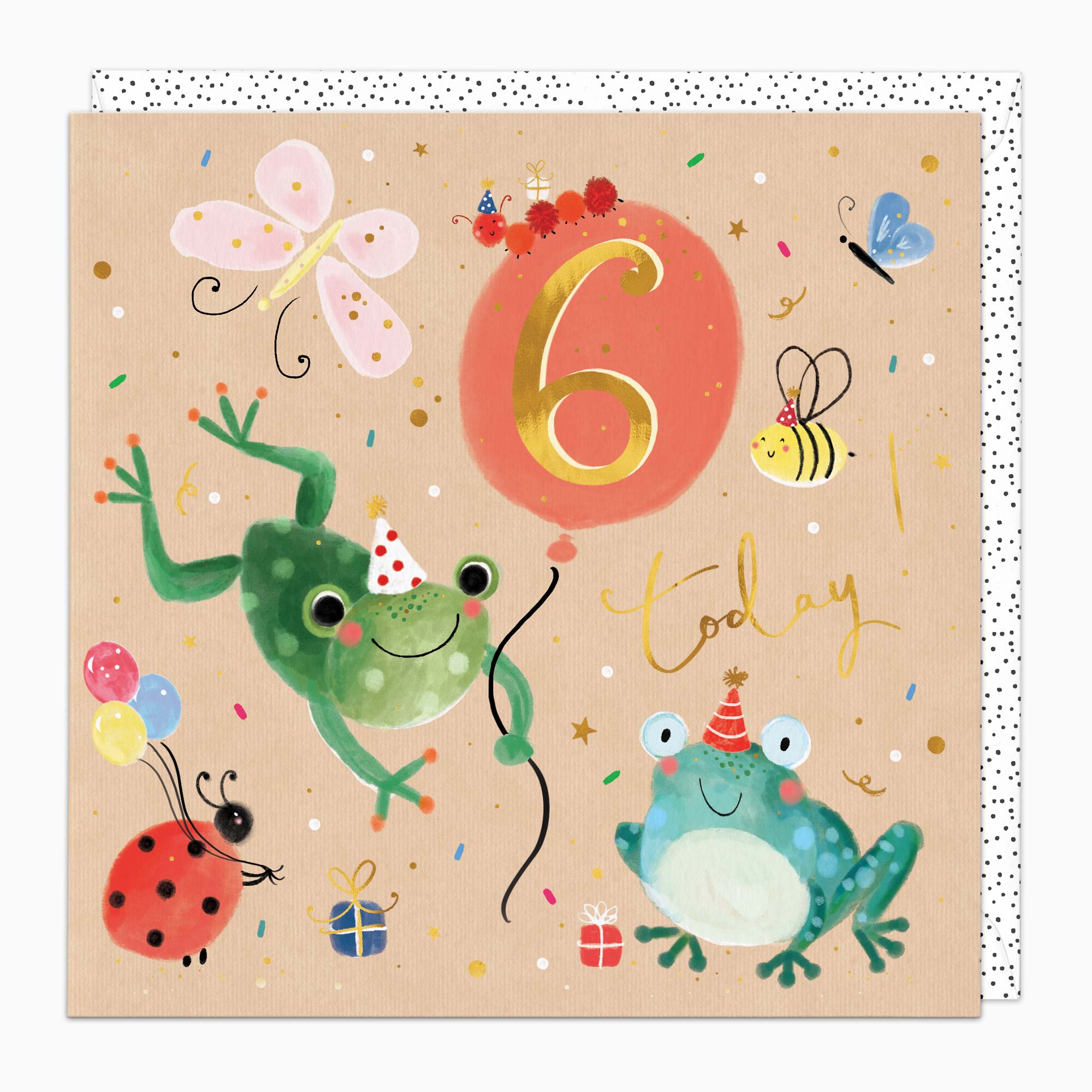 Greeting Card-G533 - Froggy's 6th Birthday Card-Whistlefish