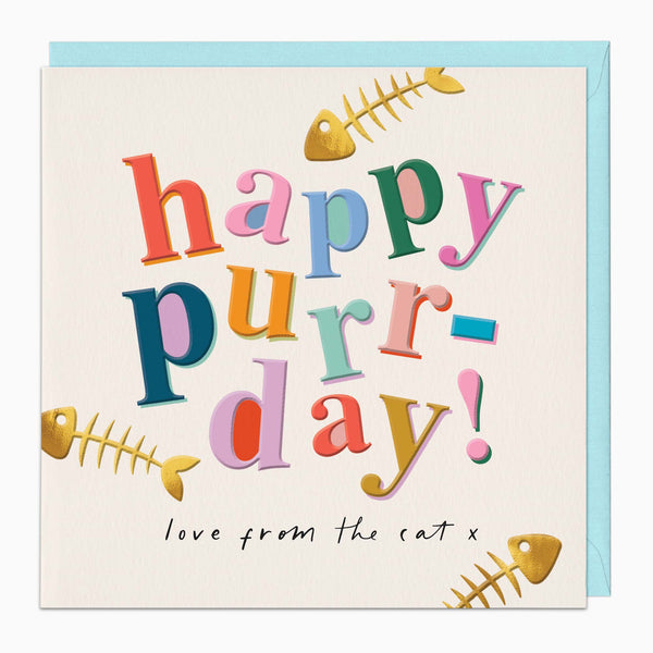 Greeting Card-G536 - Purr-Day Birthday Card-Whistlefish