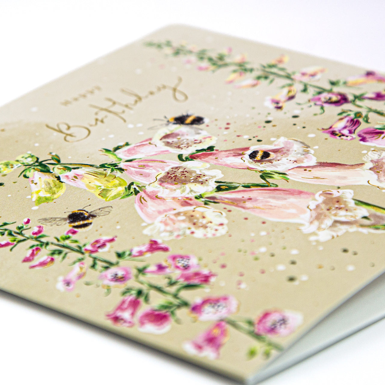 Greeting Card-G547 - Foxgloves Birthday Card-Whistlefish