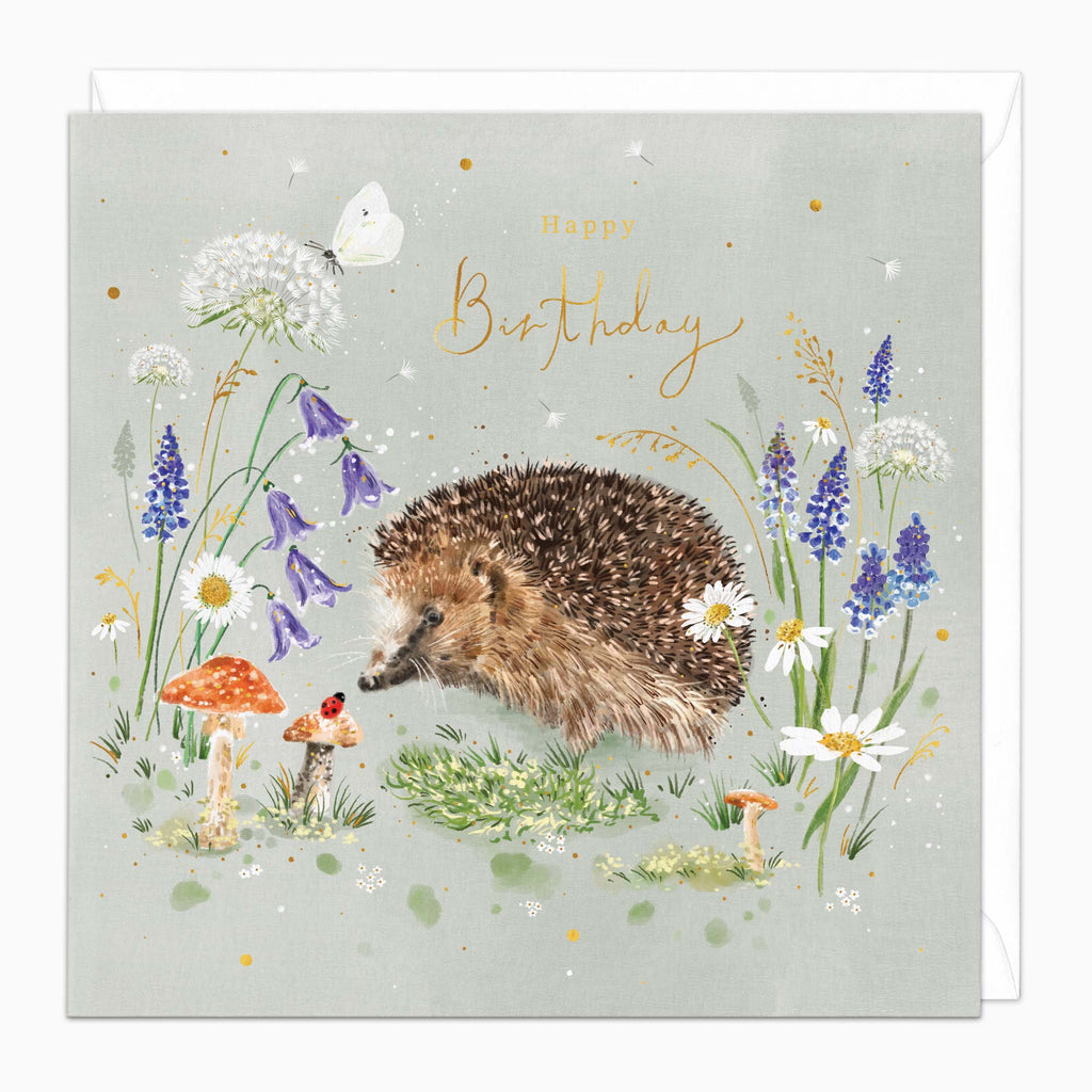 Greeting Card-G569 - Hedgehog Birthday Card-Whistlefish