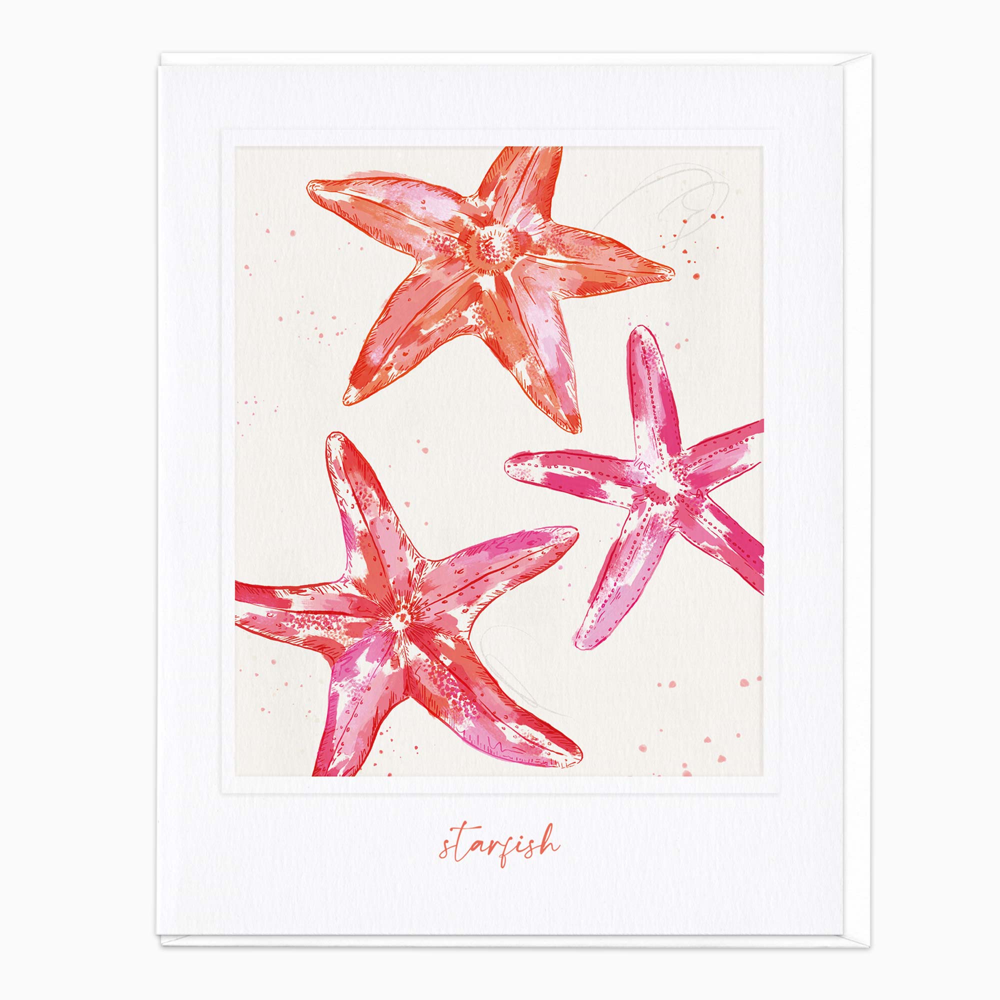 Greeting Card-G618 - Beneath The Waves Starfish Card-Whistlefish