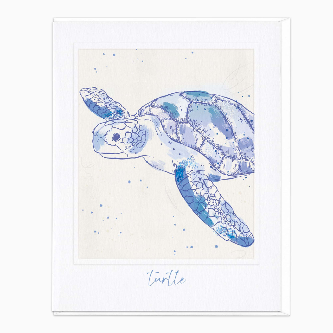 Greeting Card-G619 - Beneath The Waves Turtle Card-Whistlefish