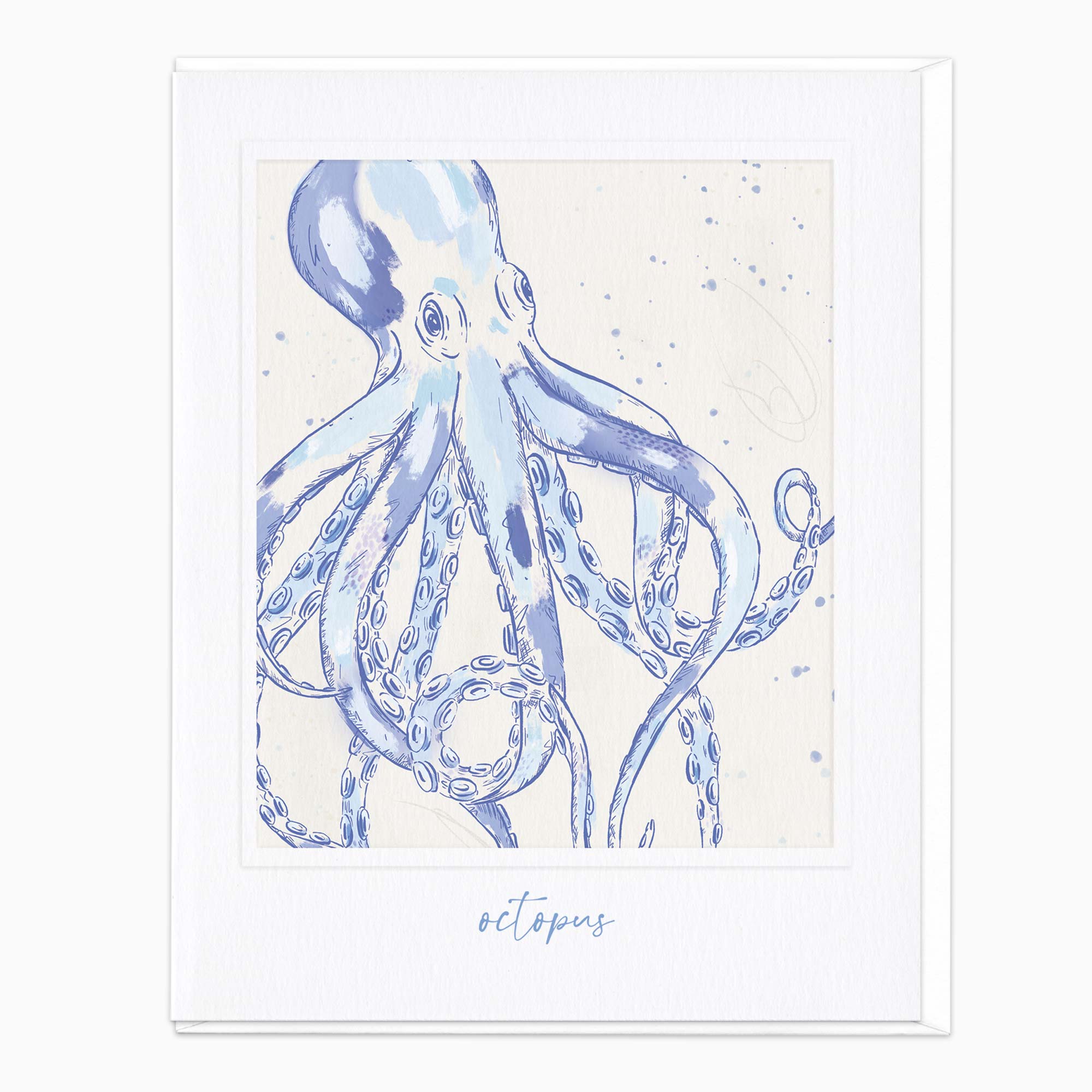 Greeting Card-G620 - Beneath The Waves Ocotpus Card-Whistlefish