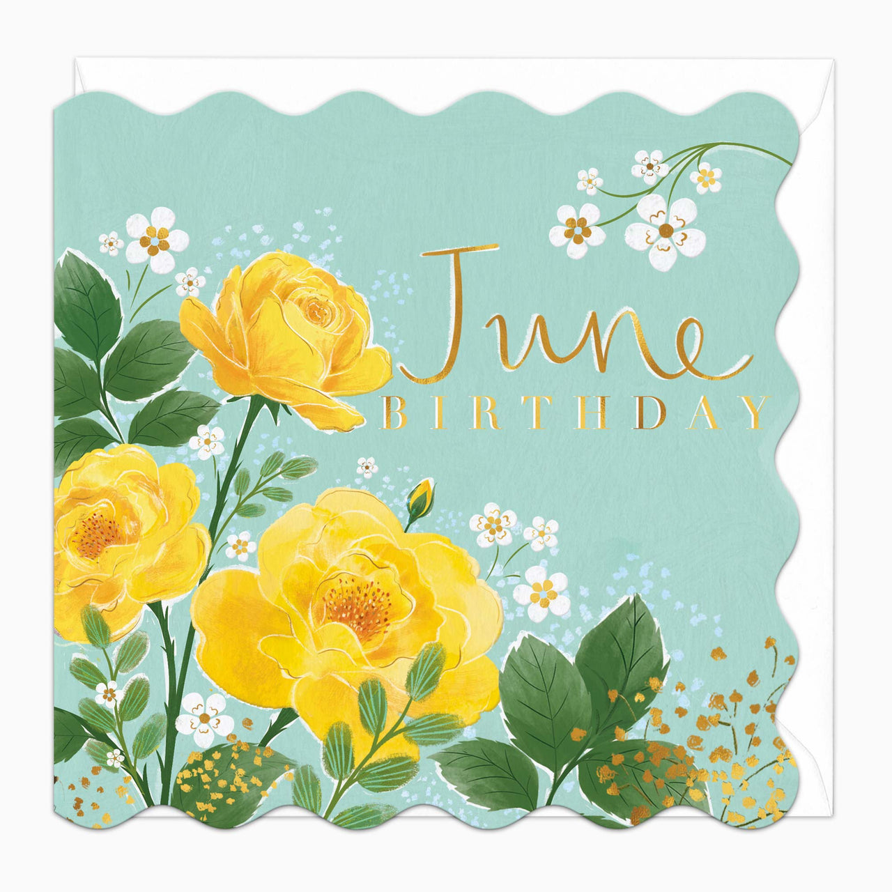 Greeting Card-H019 - June Floral Birthday Card-Whistlefish