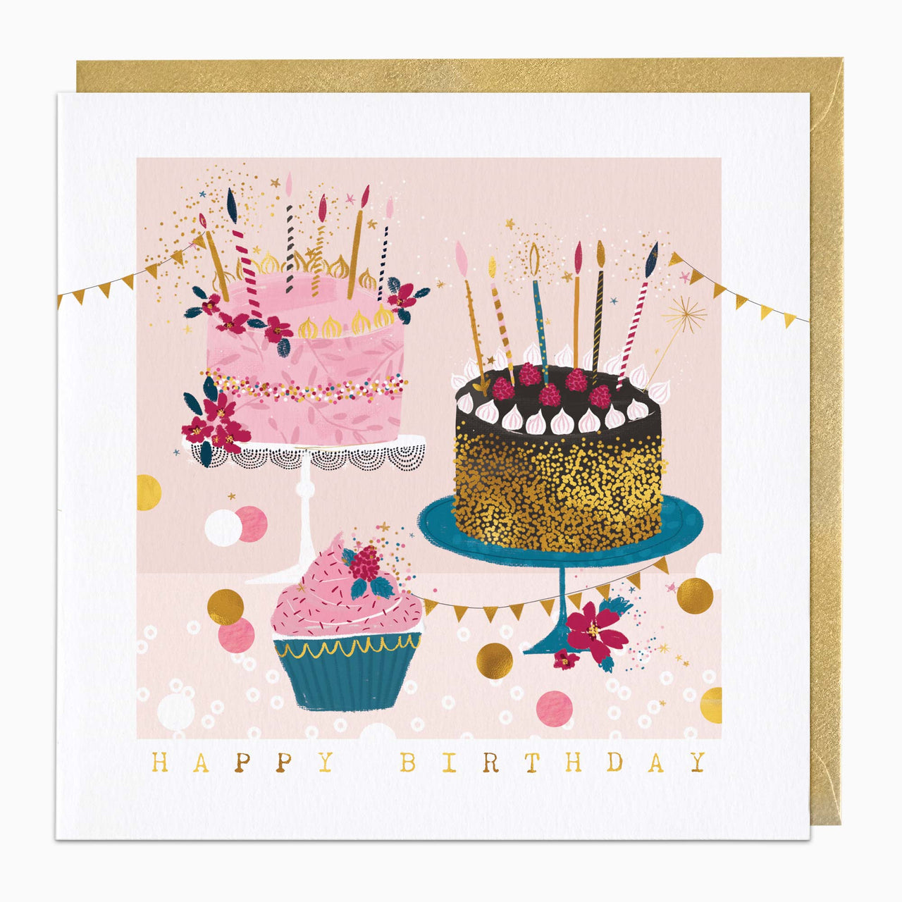 Greeting Card-H091 - Cakes & Candles Birthday Card-Whistlefish
