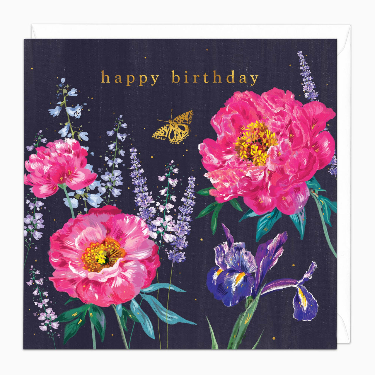 Greeting Card-H140 - Blue Blossom Birthday Card-Whistlefish
