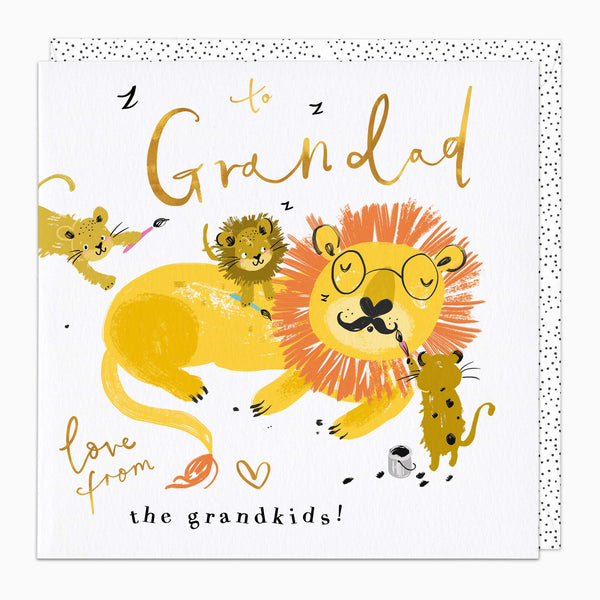 Greeting Card-H200 - Lion Grandad Card-Whistlefish