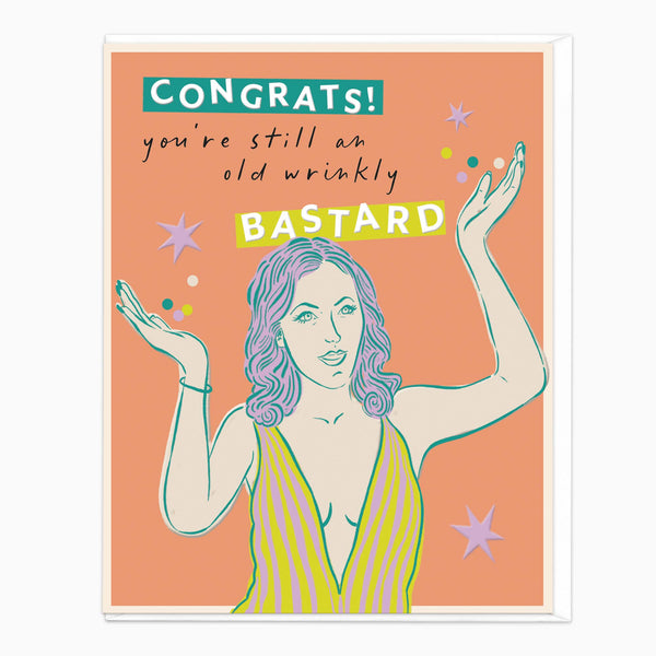 Greeting Card-J076 - Wrinkly Old... Card-Whistlefish