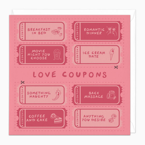 Greeting Card-J115 - Love Coupons Card-Wildfish
