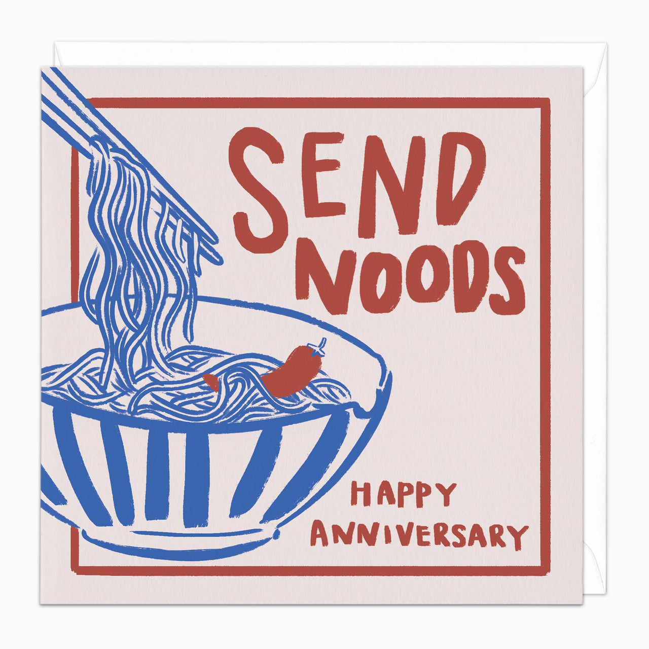 Greeting Card-J120 - Send Noods Anniversary Card-Wildfish