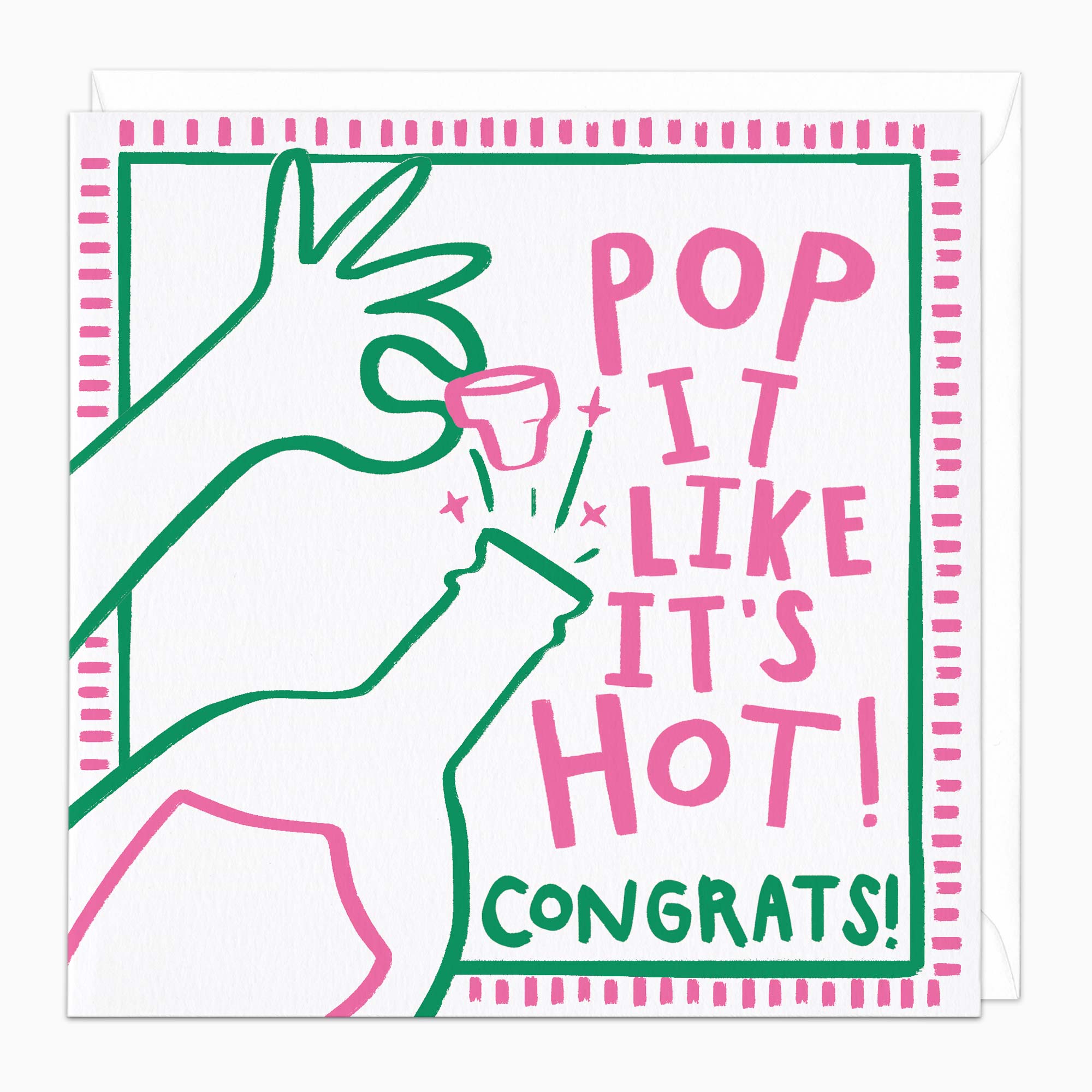 Greeting Card-J123 - Pop It Like It's Hot Card-Wildfish