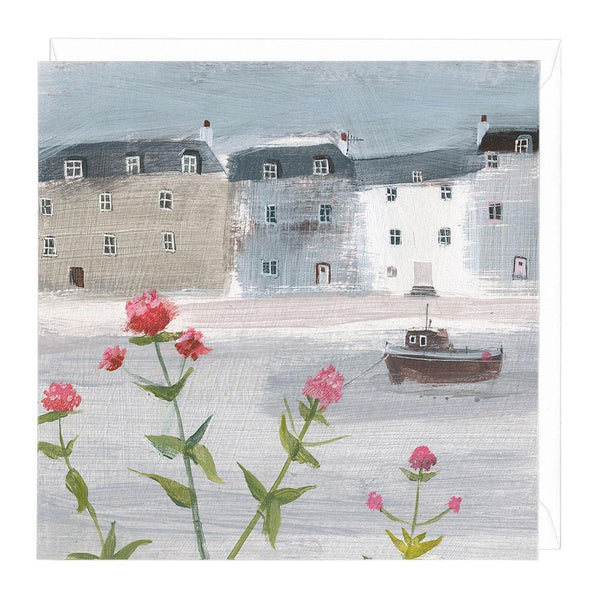 Greeting Card-W271 - Flowers On A Grey Day Card-Whistlefish