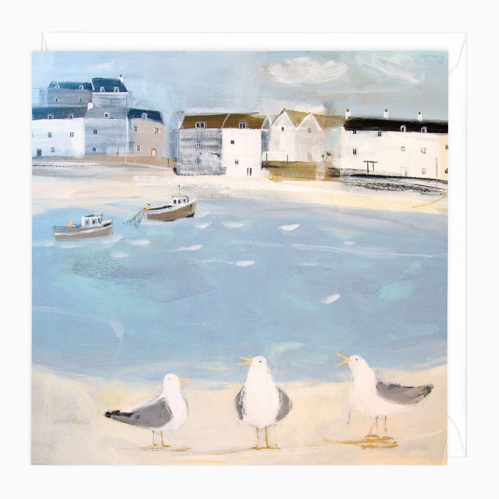 Greeting Card-W276 - Waiting For The Catch Art Card-Hannah Cole