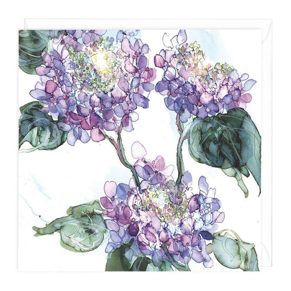 Greeting Card-W410 - Hydrangea Floral Card-Whistlefish