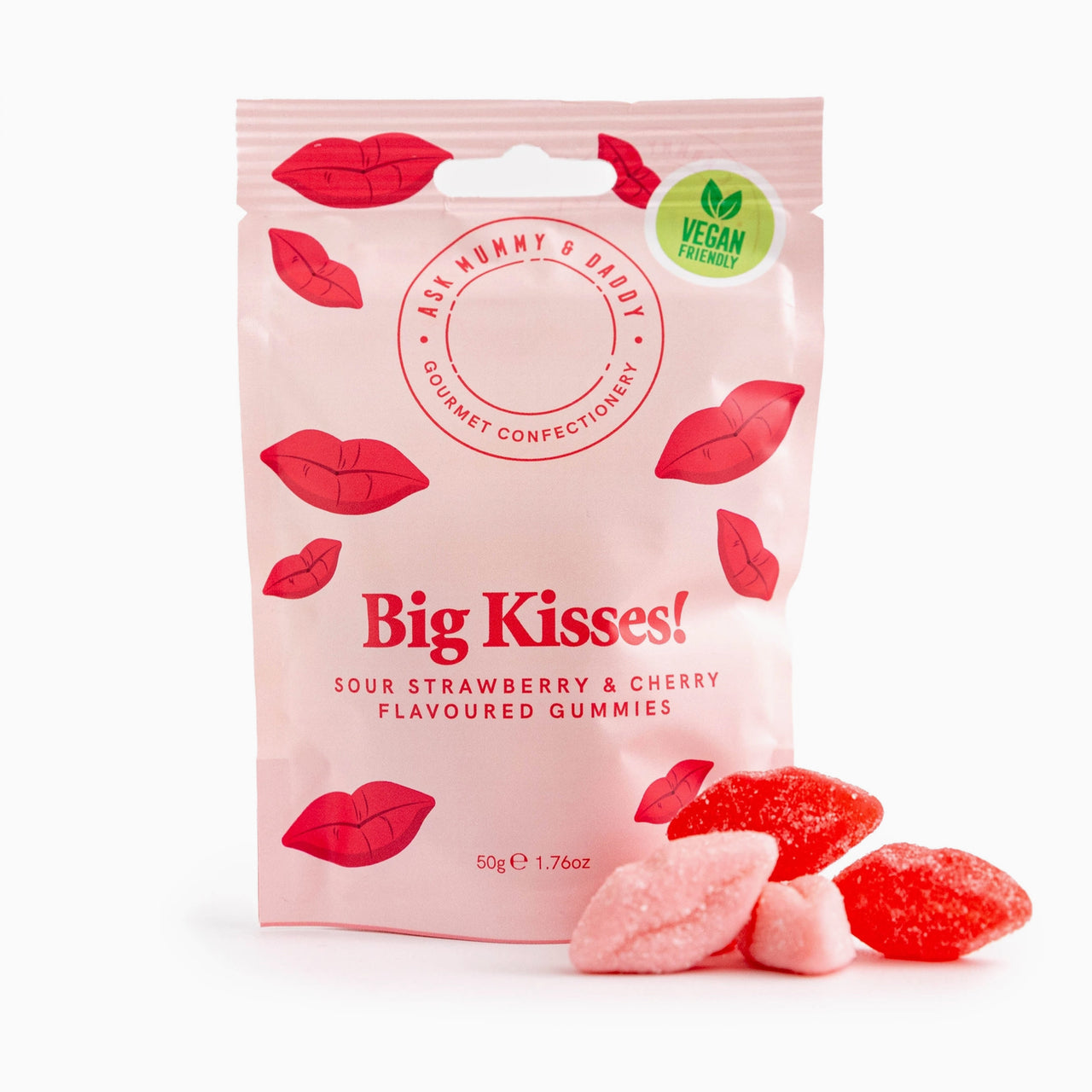 Gummy Sweets-5060736012925 - Big Kisses! Gummy Pouch-Ask Mummy & Daddy