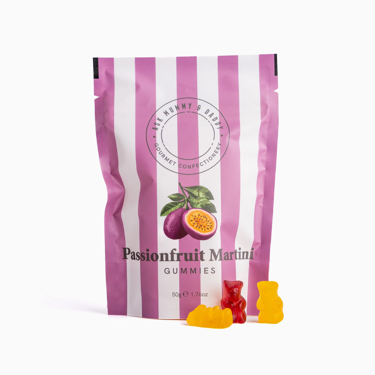Gummy Sweets-5060736013915 - Passionfruit Martini Gummy Bears-Ask Mummy & Daddy