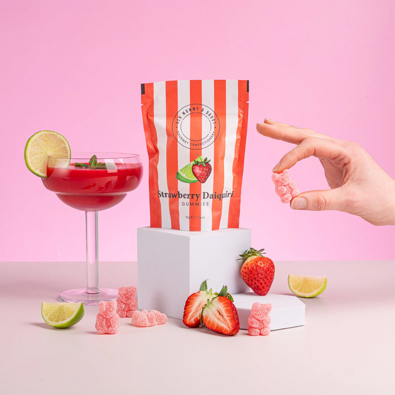 Gummy Sweets-5060736013922 - Strawberry Daiquiri Gummy Bears-Ask Mummy & Daddy