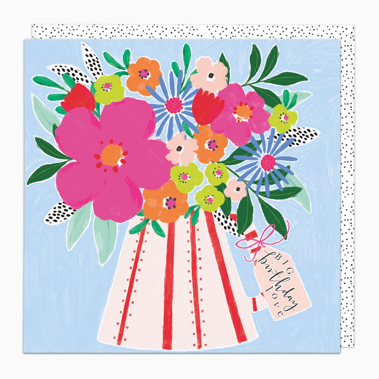 Greeting Card-H170 - Big Blooms Birthday Card-Whistlefish