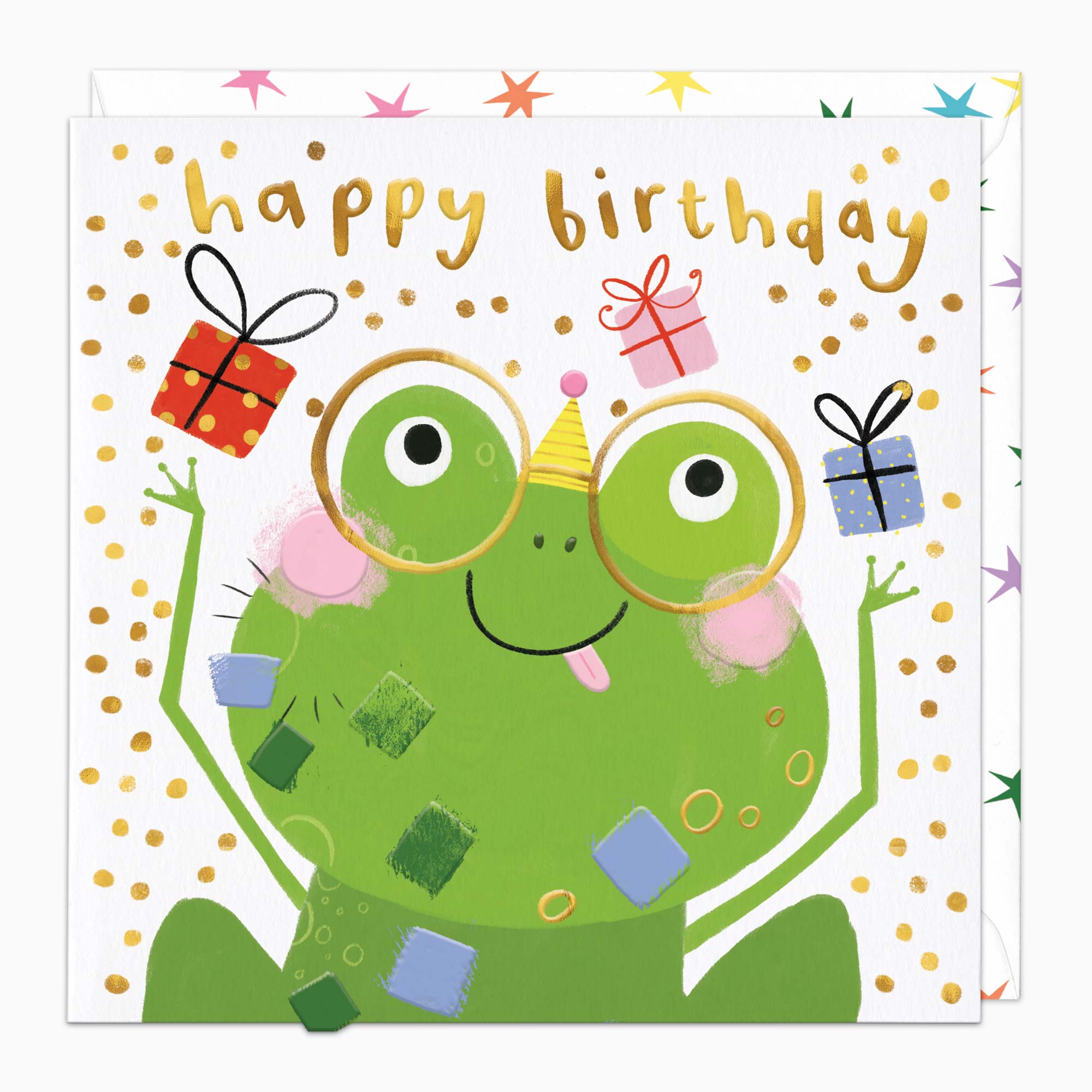 Greeting Card-H248 - Froggy Birthday Card-Whistlefish