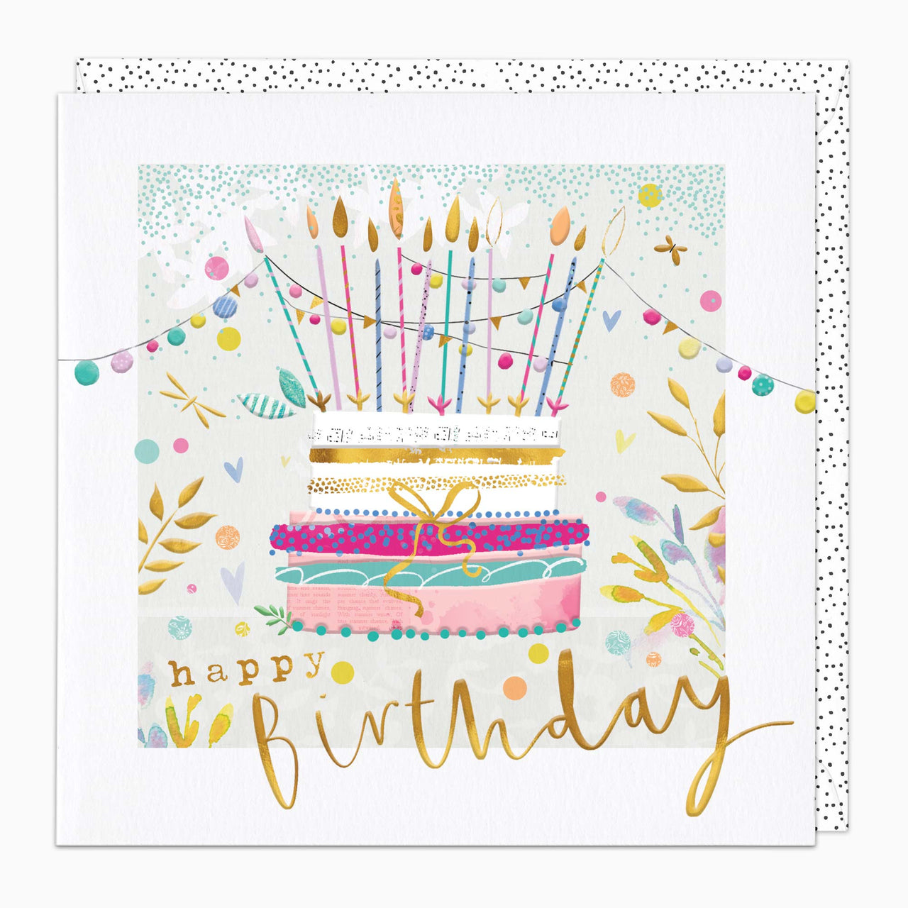 Greeting Card-H267 - Cake & Candles Birthday Card-Whistlefish