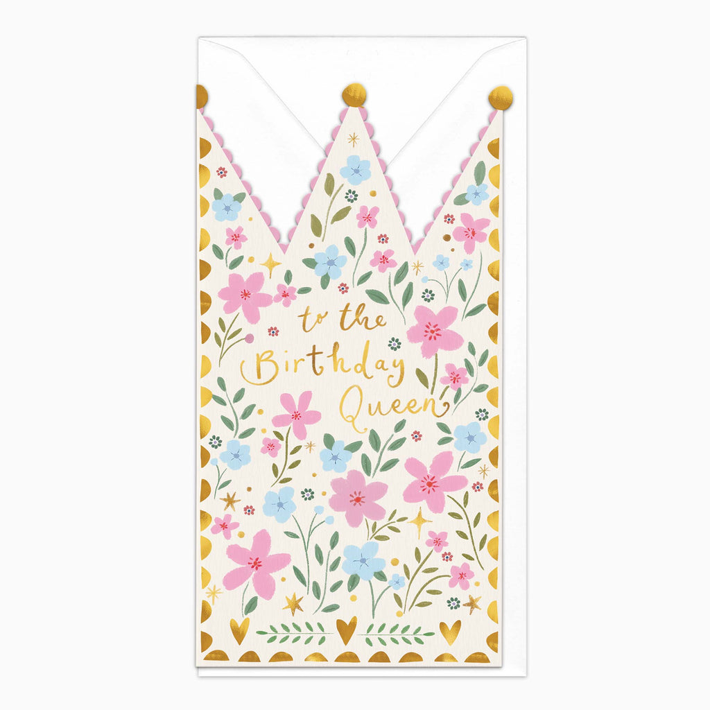 Greeting Card-H281 - Queen Crown Birthday Card-Whistlefish