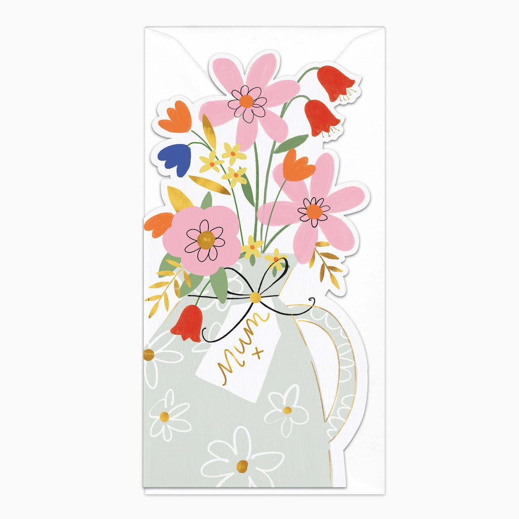 Greeting Card-H283 - Tall Flowers Mum Card-Whistlefish