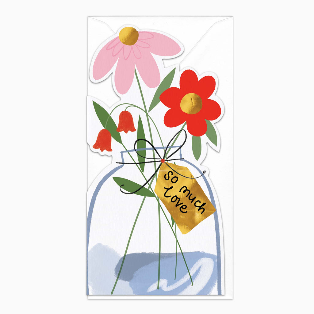 Greeting Card-H284 - Tall Flowers Love Card-Whistlefish