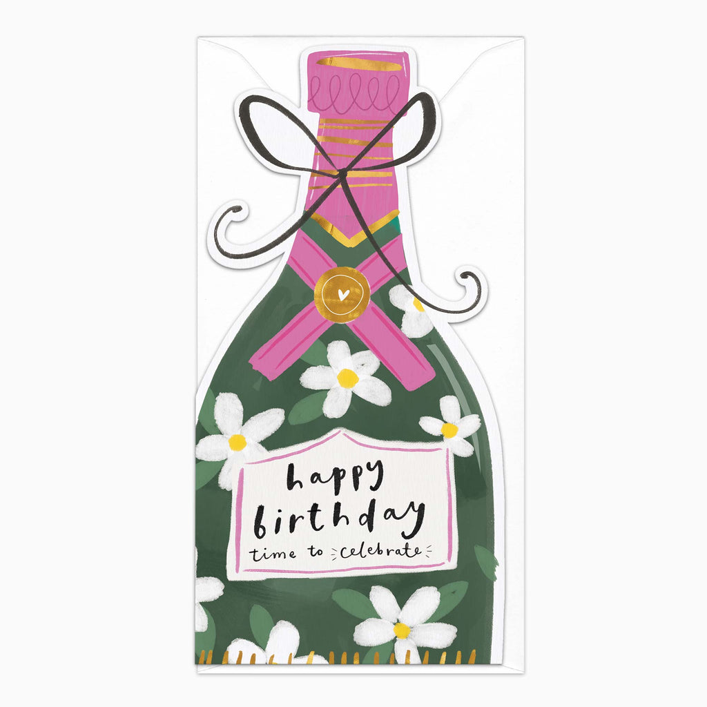 Greeting Card-H288 - Tall Bottle Birthday Card-Whistlefish