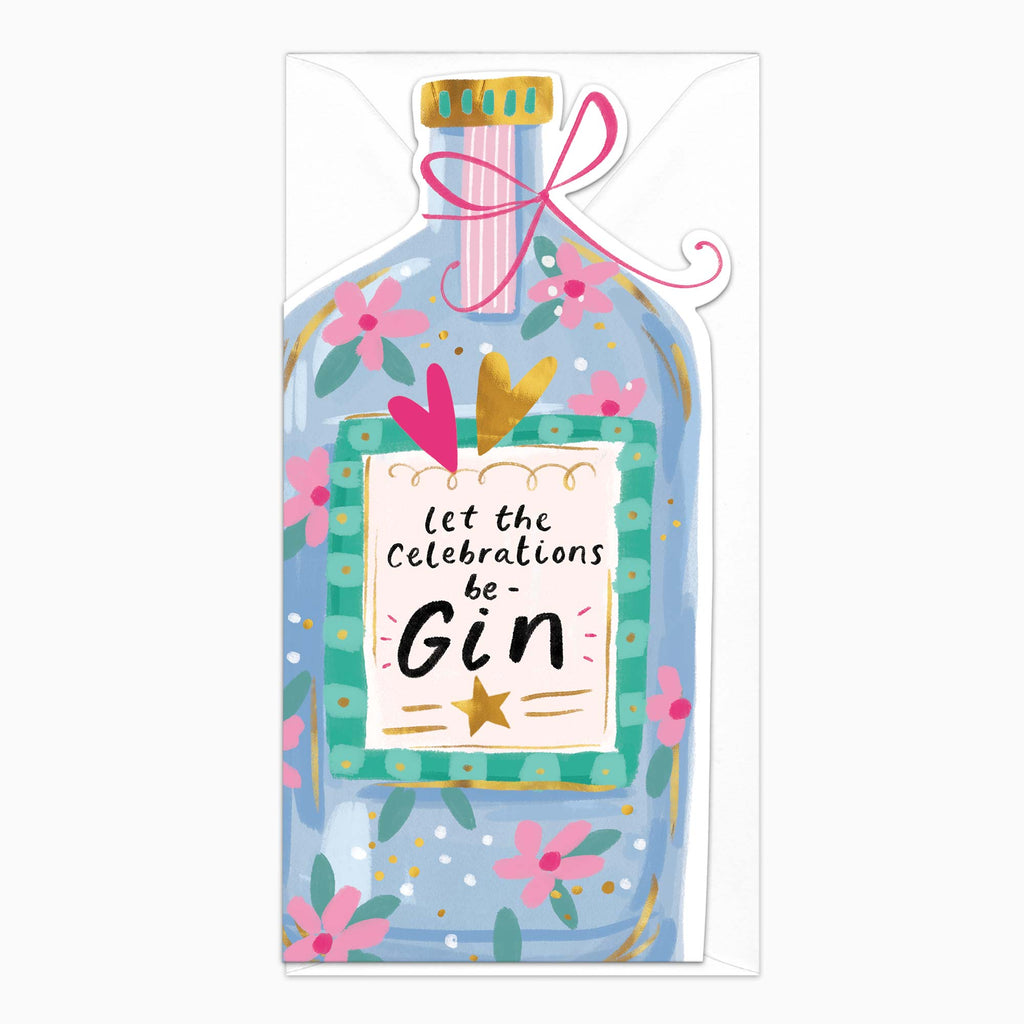 Greeting Card-H291 - Celebrations Be-Gin Card-Whistlefish