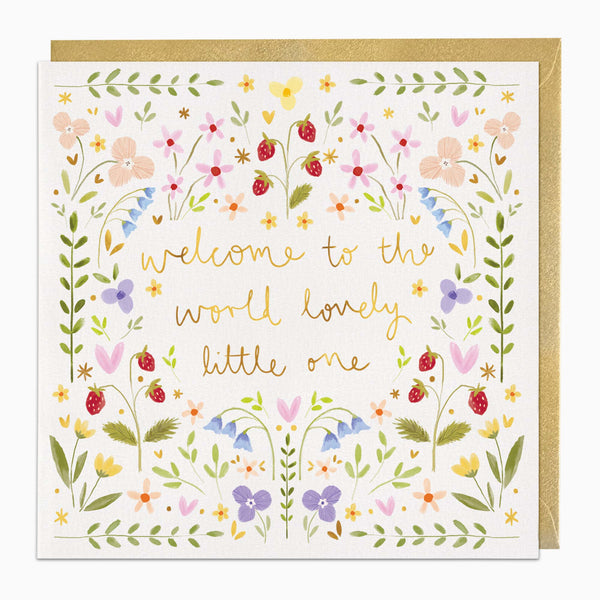 Greeting Card-H303 - Welcome to The World New Baby Card-Whistlefish