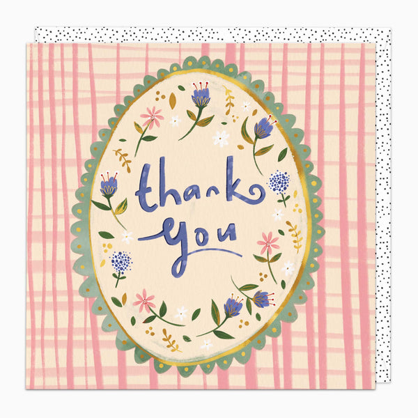 Greeting Card-H304 - Gingham Thank You Card-Whistlefish