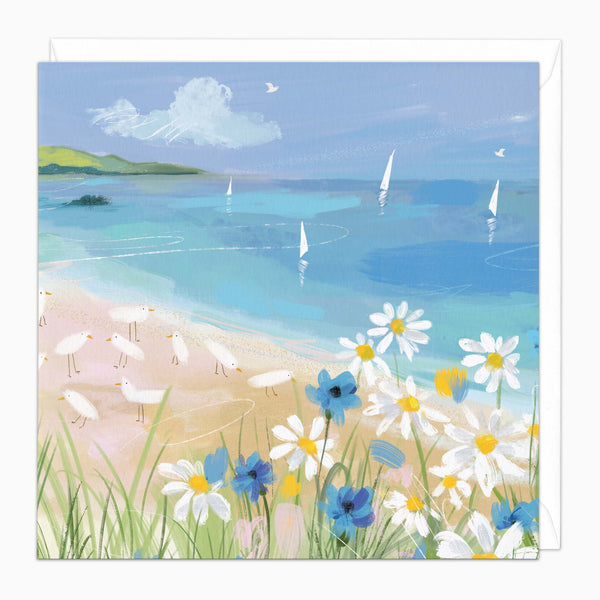 Greeting Card-H306 - Summer Shore Art Card-Whistlefish