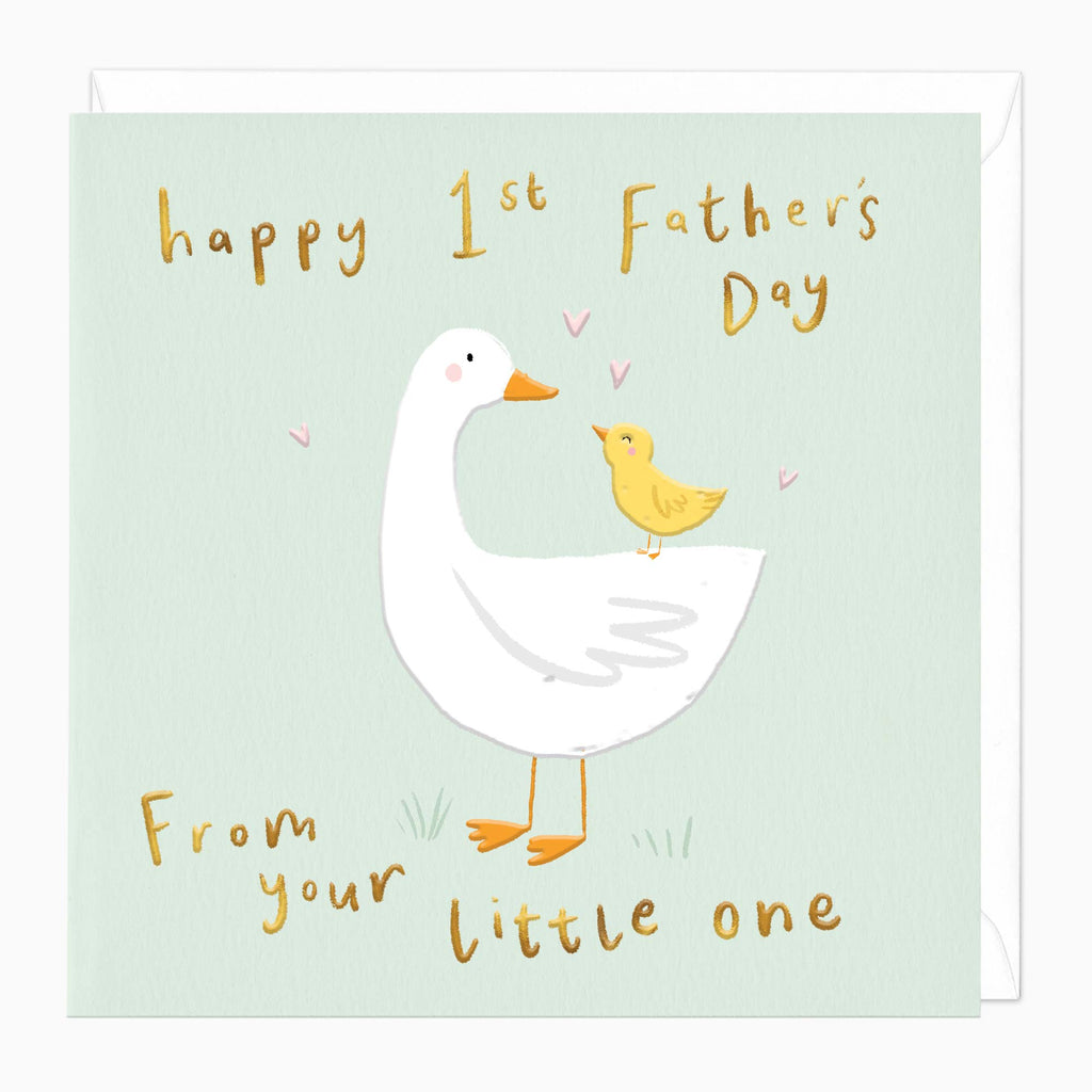 Greeting Card-H312 - Ducks Father's Day Card-Whistlefish