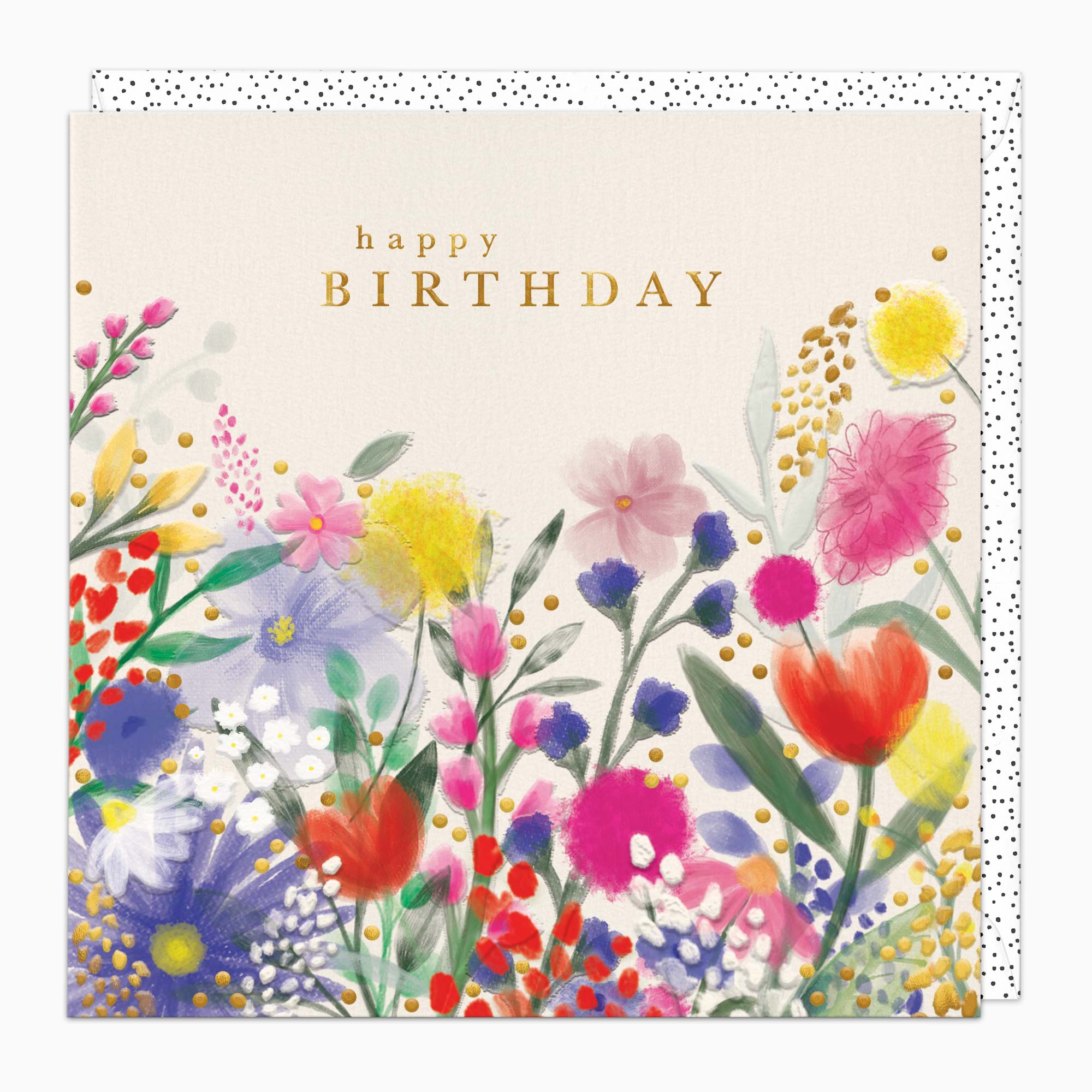 Greeting Card-H333 - Feather Floral Birthday Card-Whistlefish