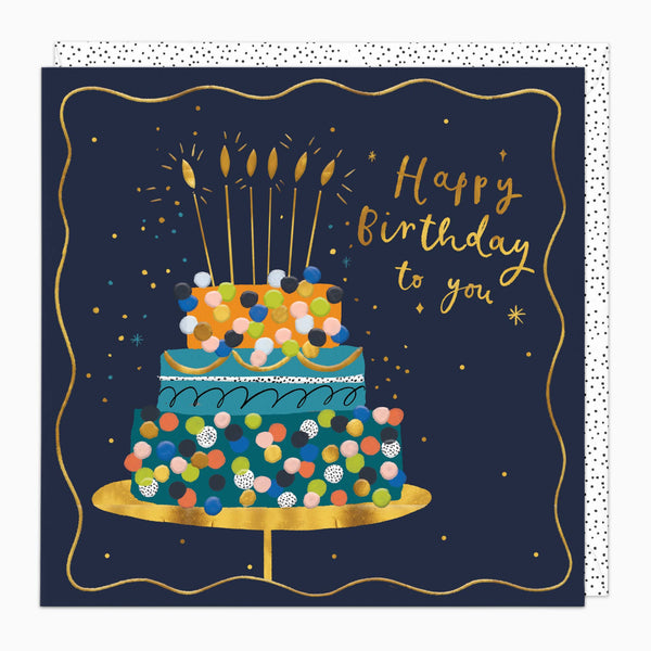 Greeting Card-H348 - Bold Cake Birthday Card-Whistlefish