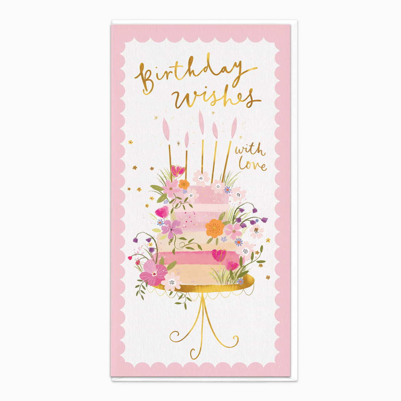H360 - With Love Floral Cake Birthday Card