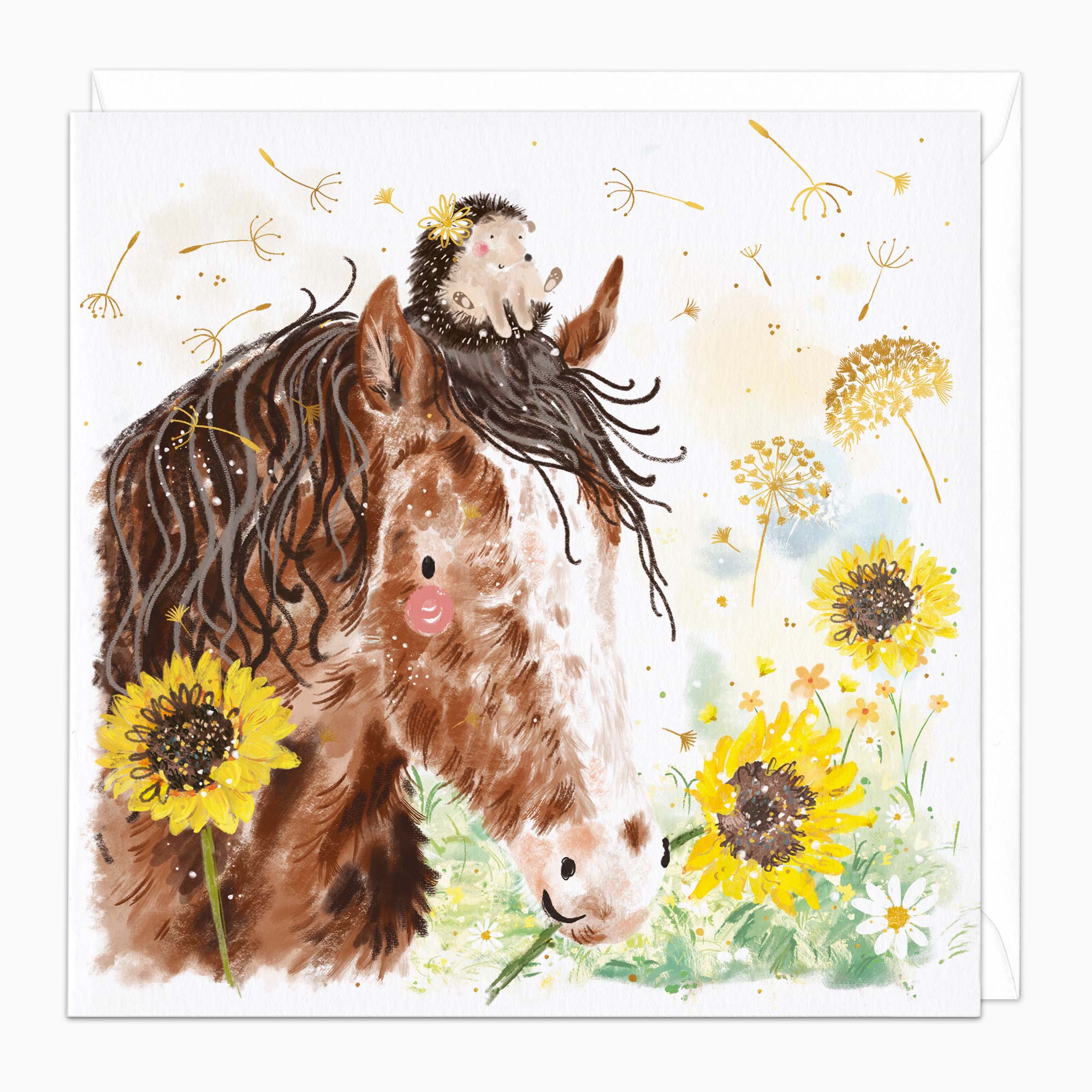 Greeting Card-H362 - Friends & Flowers Open Card-Whistlefish