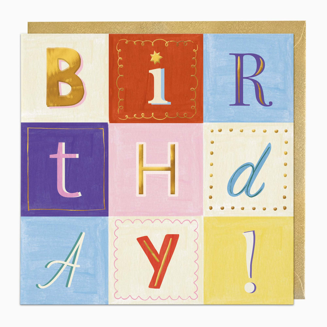 H376 - Big Check Birthday Card