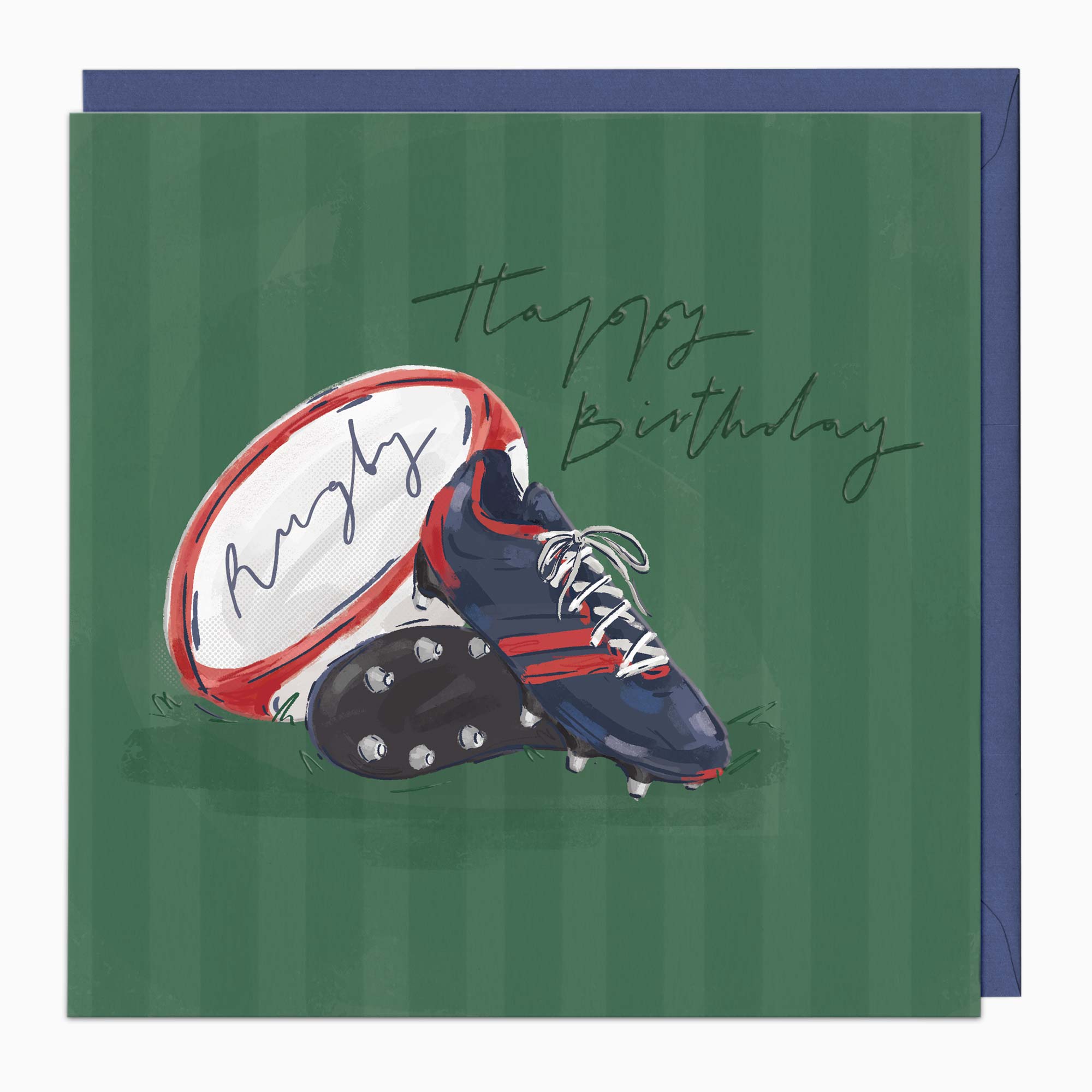 Greeting Card-H386 - Rugby Birthday Card-Whistlefish