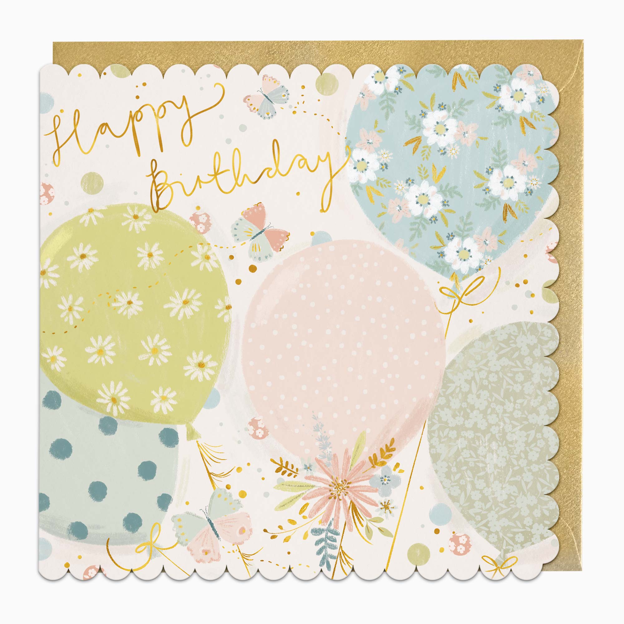 H404 - Soft Balloons Birthday Card