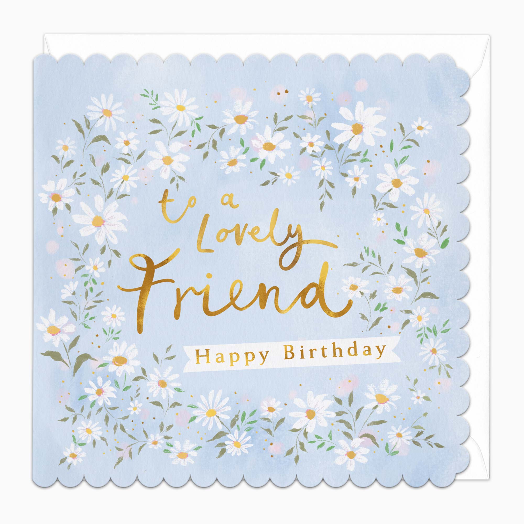 H407 - Daisy Chain Lovely Friend Birthday Card