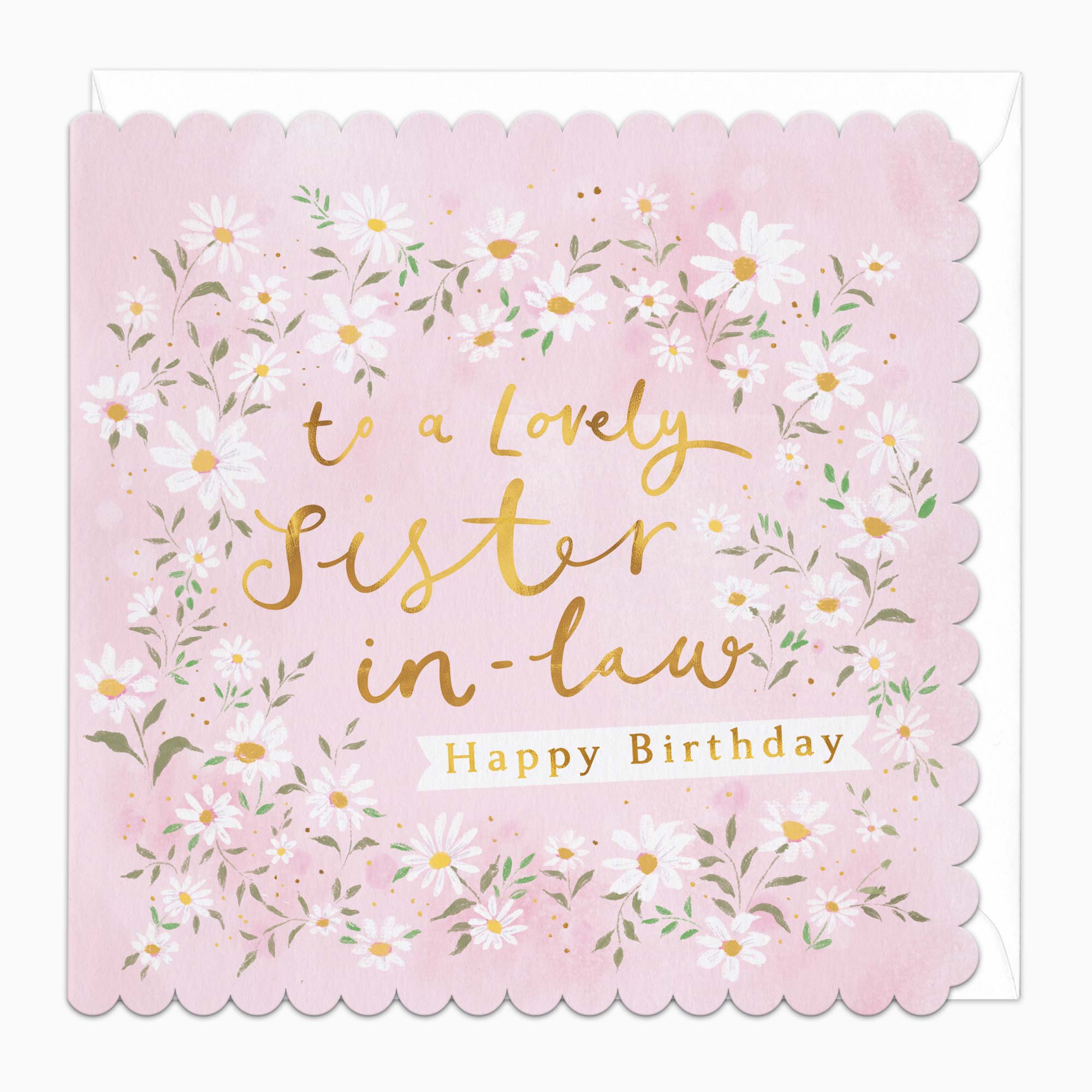 H408 - Daisy Chain Sister In Law Birthday Card