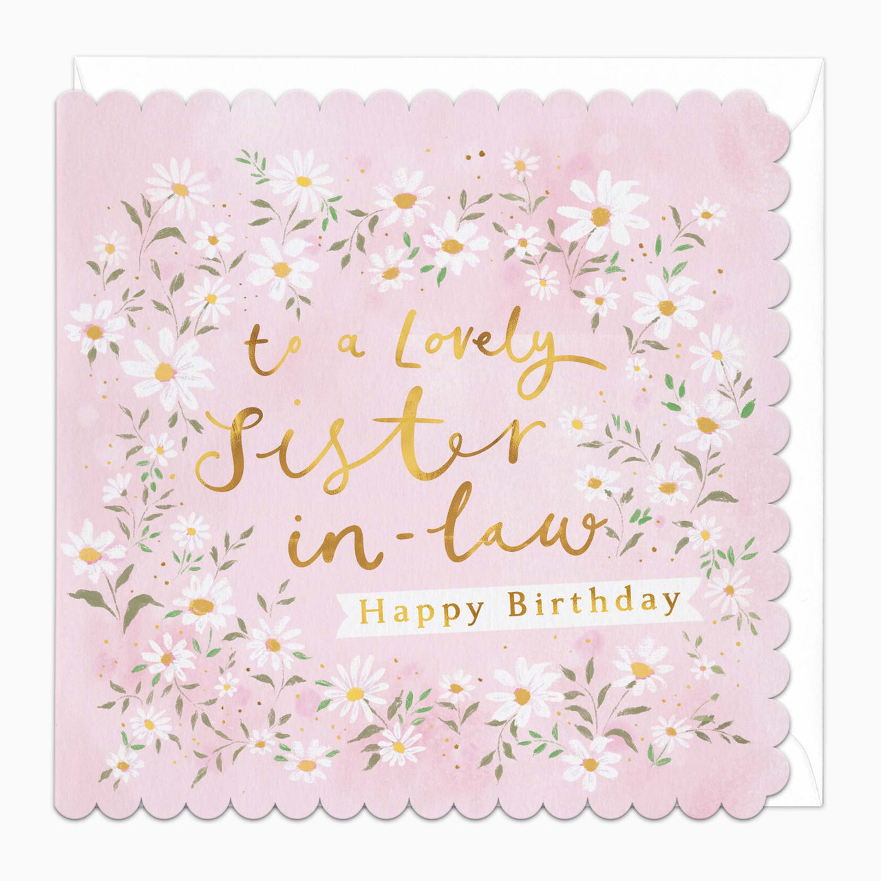 H408 - Daisy Chain Sister In Law Birthday Card