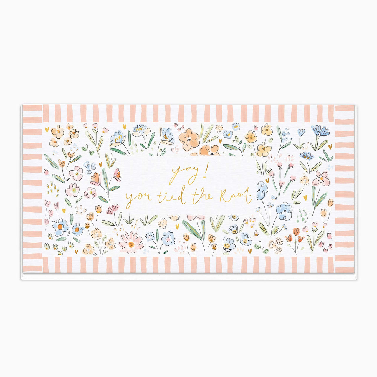 H419 - Ditsy Floral Tied The Knot Card